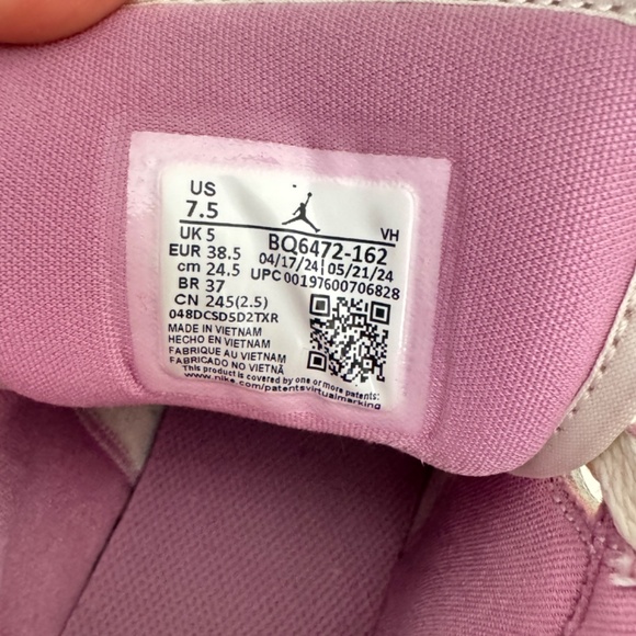 Nike Air Jordan 1 Mid Orchid / Sail. Muslin - Picture 9 of 9